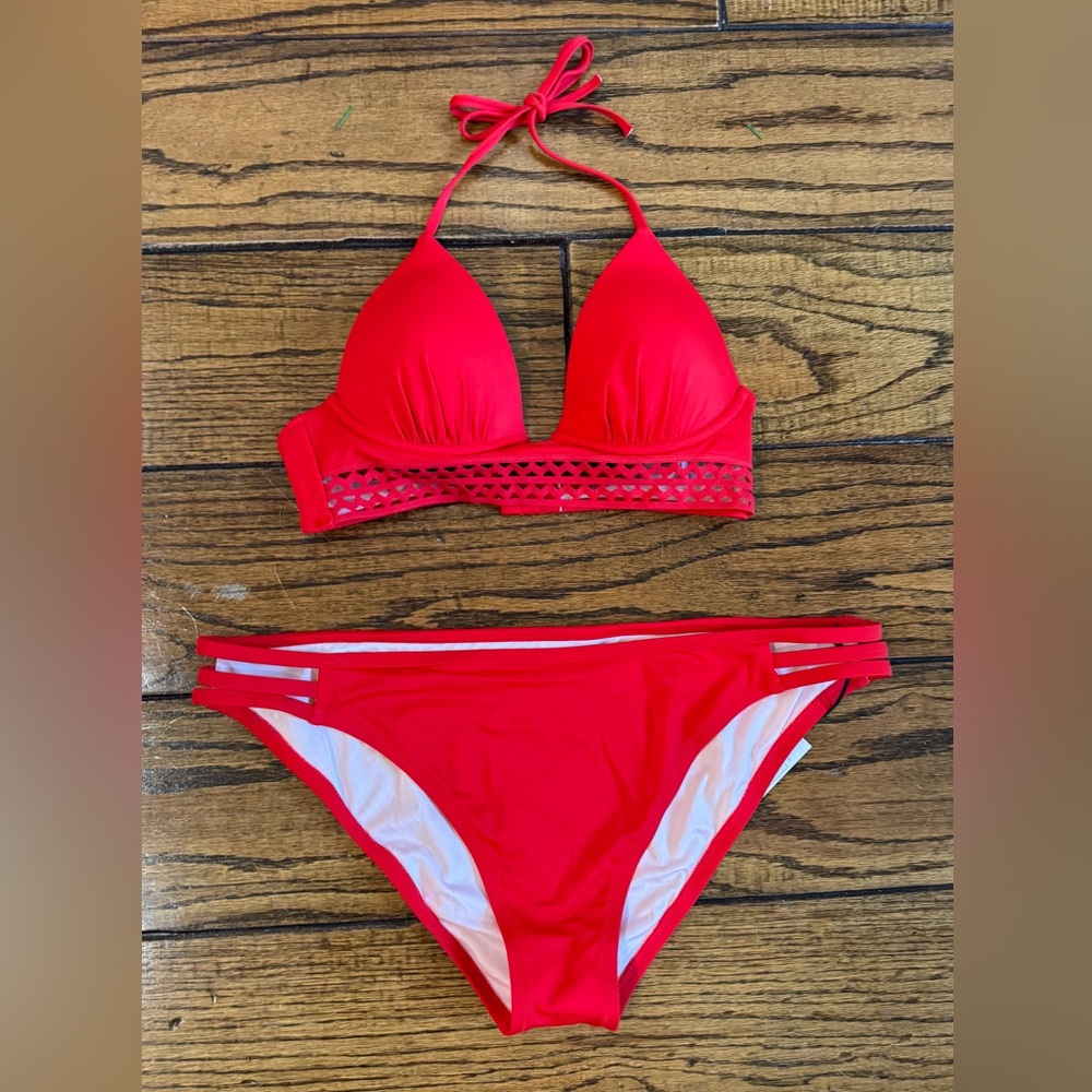 Shade & Shore Red Bikini NWT